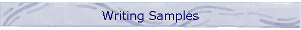 Writing Samples